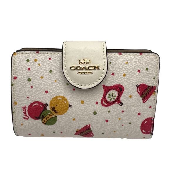 COACH Medium Corner Zip Wallet with Ornament Print - Picture 1 of 9
